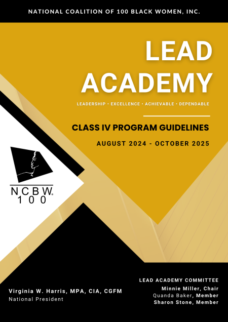 COVER PAGE_Program Guidelines_NCBW100 LEAD Academy_Class IV